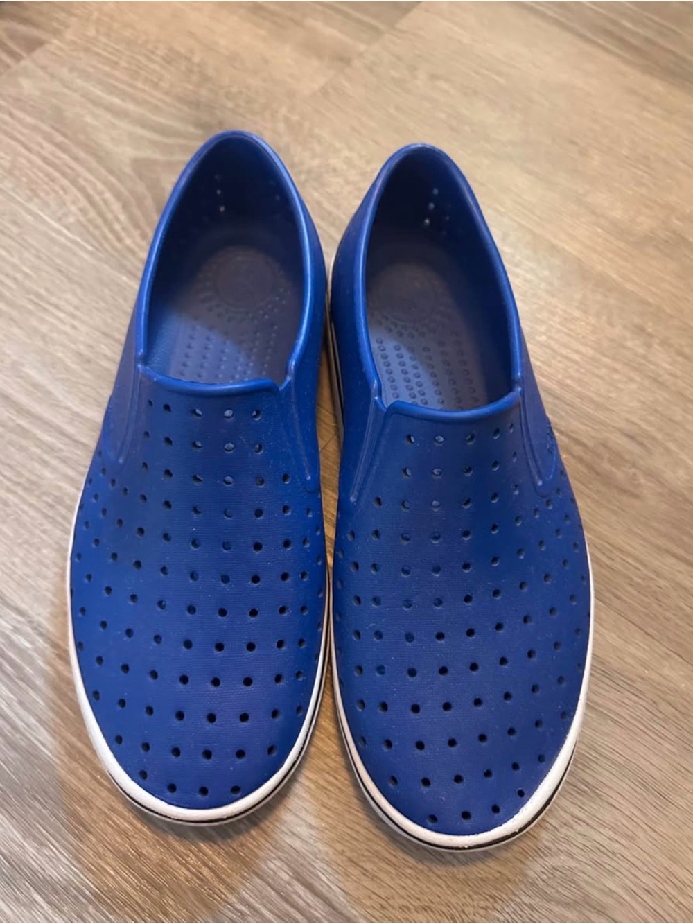 New Native Women's Perforated Slip-On Loafers - Blue W10 M8